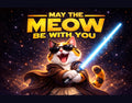 May the Meow Be With You – Galactic Cat Wall Art