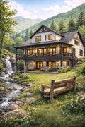 Mountain Farmhouse Retreat – Creekside Modern Rustic Wall Art