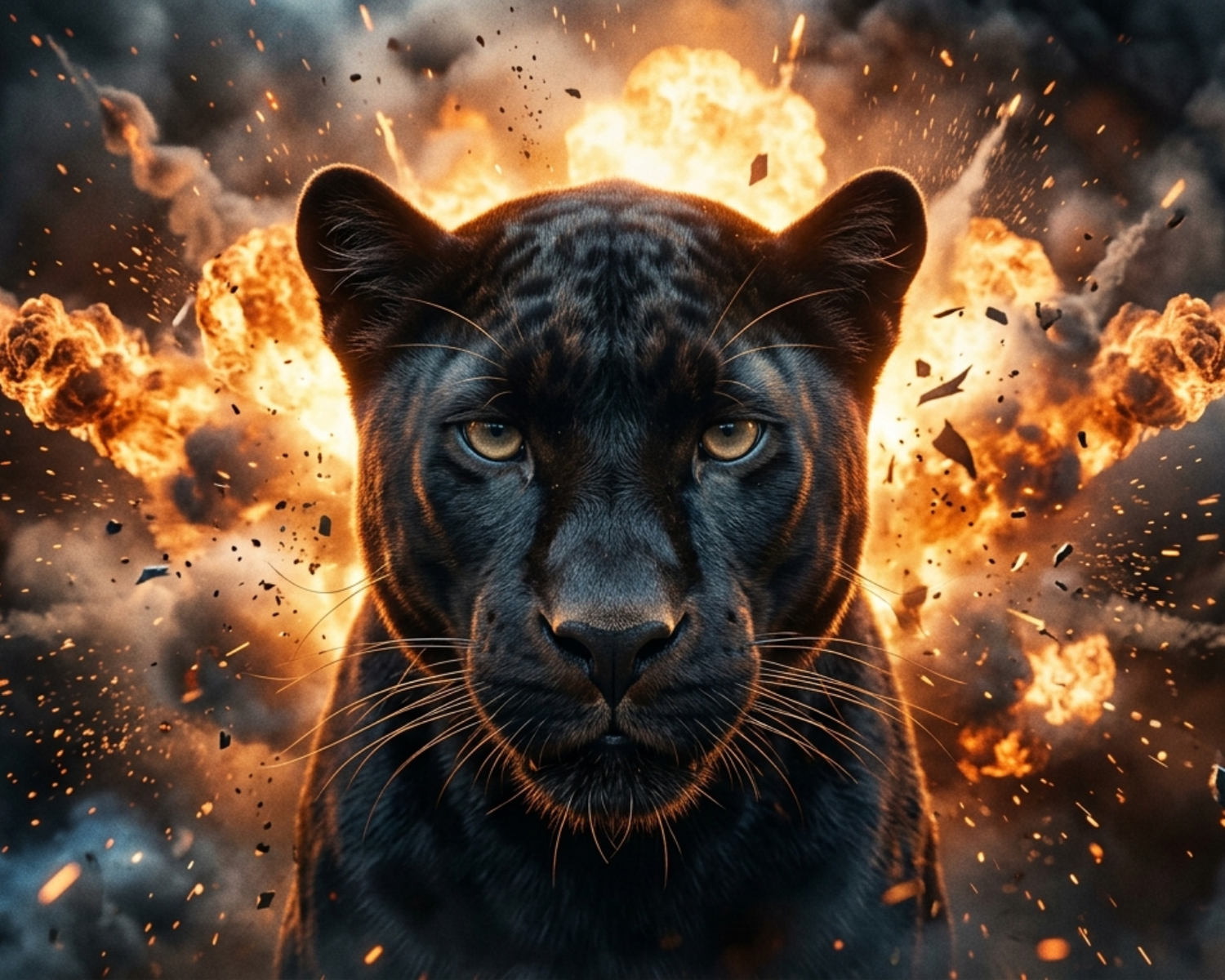 Black Panther Power – Dramatic Wildlife Wall Art by Feeboards llc
