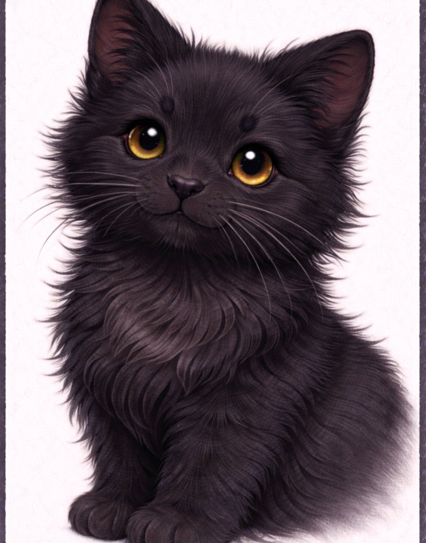 Black Kitten Wall Art