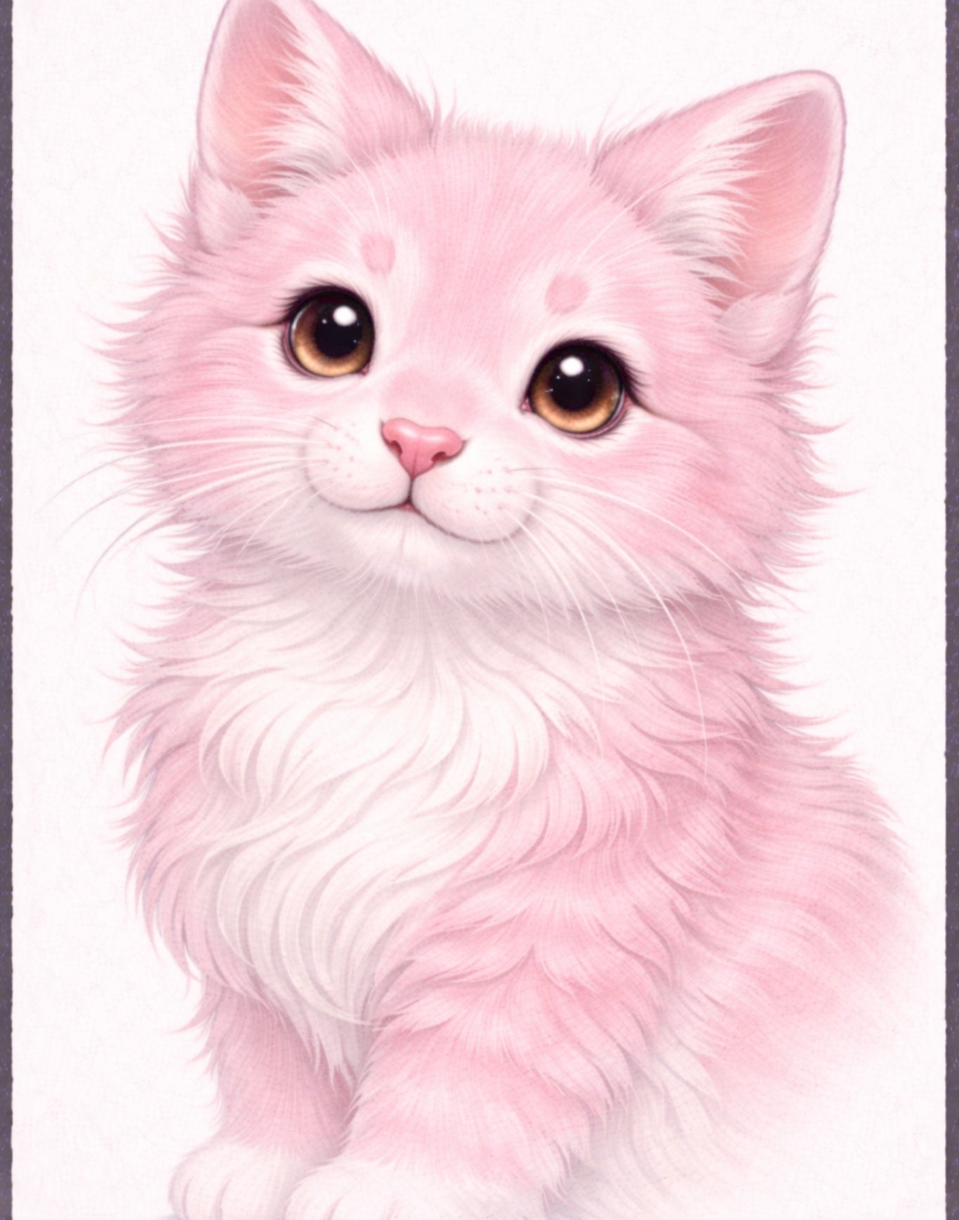 Pink Kitten Wall Art Printable
